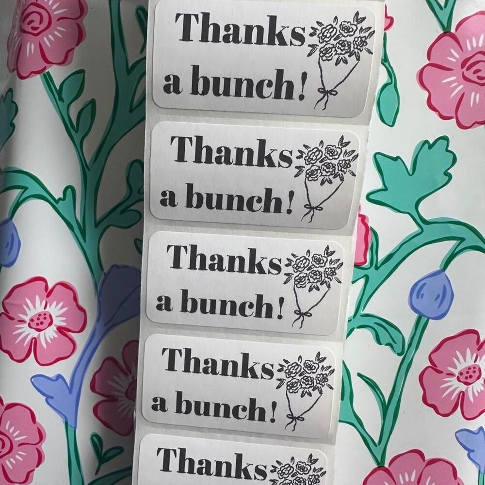 Thanks a bunch stickers